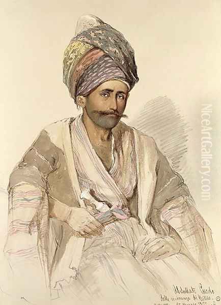 Abdullah - Kurd from Bitlis, 1852 Oil Painting by Amadeo Preziosi