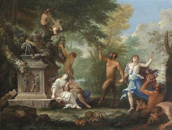 The Triumph Of Bacchus Oil Painting by Cirlce Of Filippo Lauri