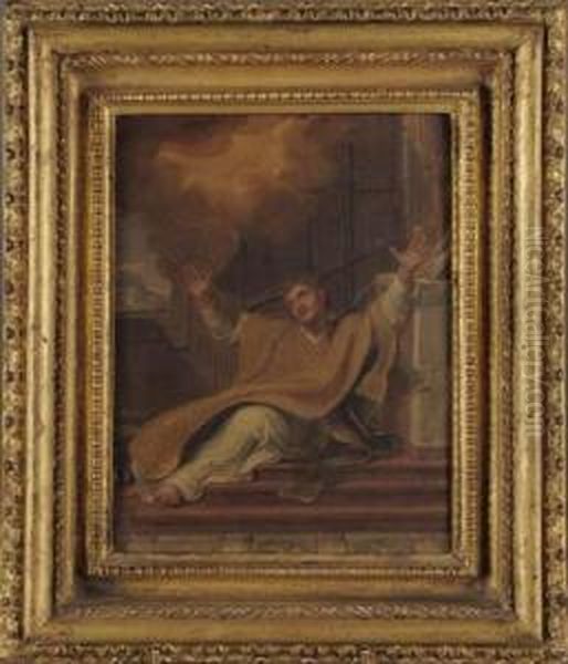 Attribue A Le Martyre De Saint Quentin Oil Painting by Cirlce Of Filippo Lauri