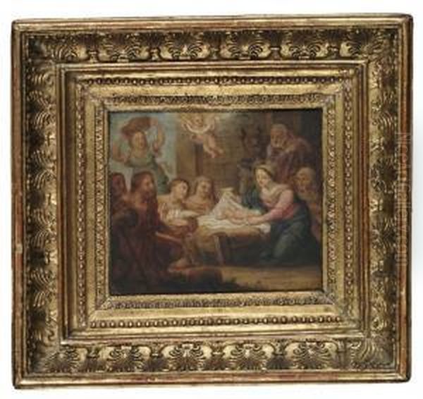 The Adoration Of The Shepherds Oil Painting by Cirlce Of Filippo Lauri