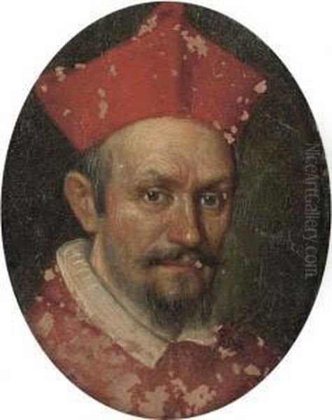 Portrait Of A Cardinal, Bust-length Oil Painting by Cirlce Of Filippo Lauri