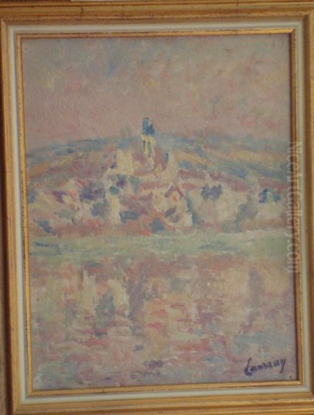 Vetheuil, Soleil Levant Oil Painting by Louis Alphonse Abel Lauvray