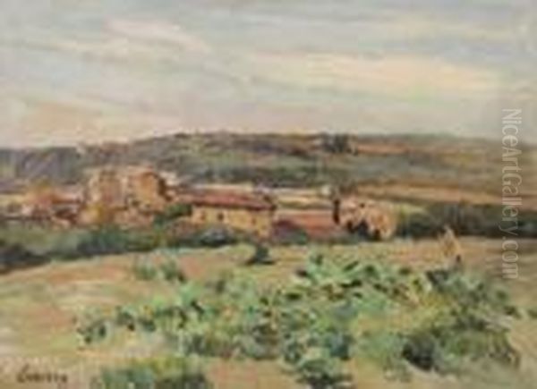 La Campagne Provencale Oil Painting by Louis Alphonse Abel Lauvray