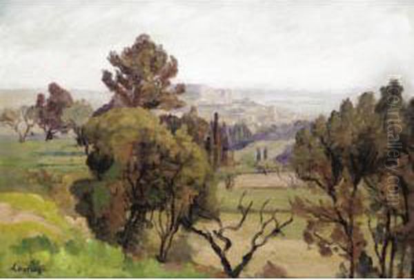 Avignon Oil Painting by Louis Alphonse Abel Lauvray