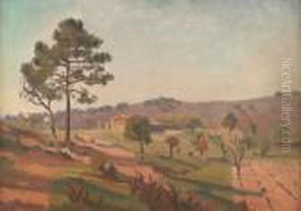 Paysage De Provence Oil Painting by Louis Alphonse Abel Lauvray