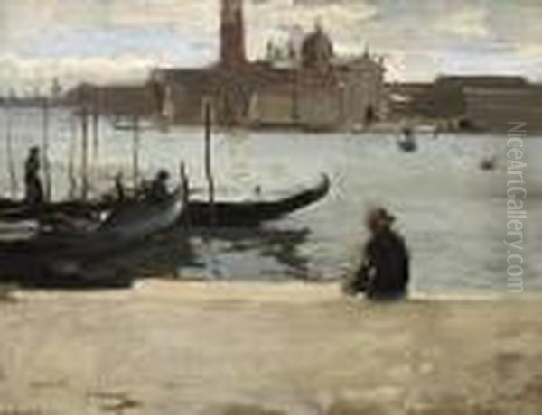 San Giorgio Maggiore From The Riva Deischiavoni, Venice Oil Painting by John Lavery