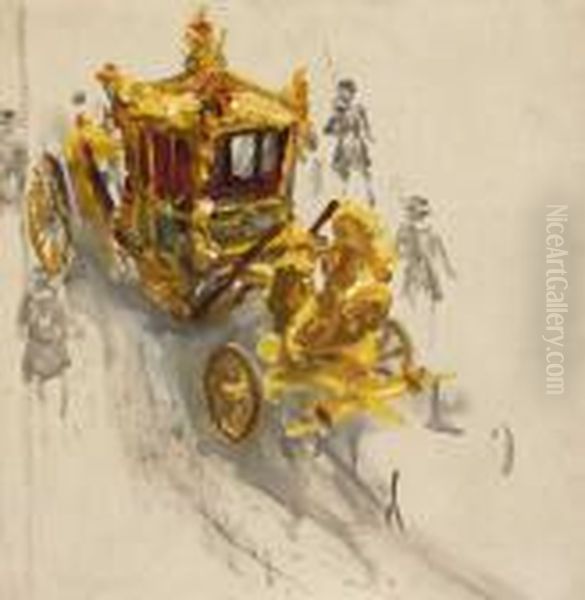 The Coronation Coach Oil Painting by John Lavery