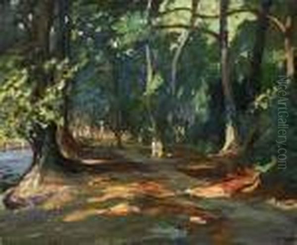 The Path By The River, Maidenhead Oil Painting by John Lavery