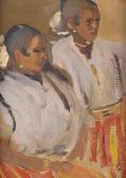 Two Moroccan Girls Oil Painting by John Lavery