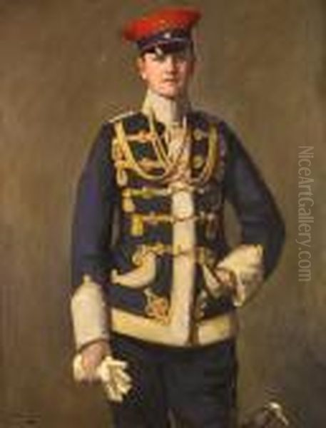 Der Kleine Lieutenant: Portrait Of Hansherwarth Von Bittenfeld Oil Painting by John Lavery