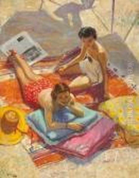 Sunbathers Oil Painting by John Lavery