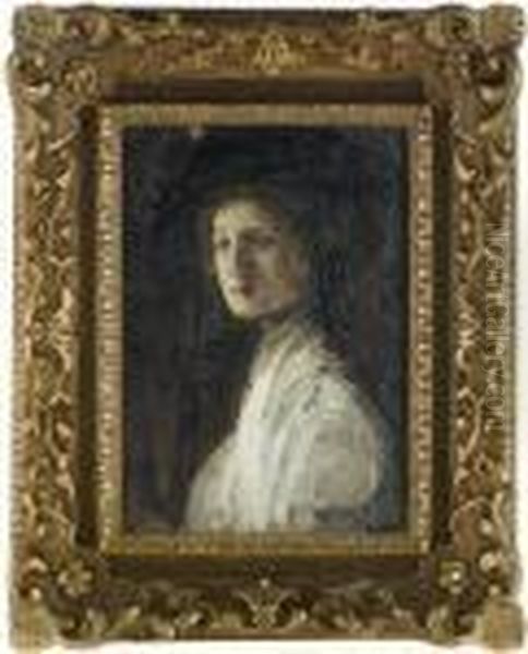 Portrait Of Mrs Baker Oil Painting by John Lavery