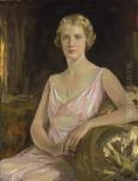 Portrait Of Cynthia Zur Nedden Oil Painting by John Lavery