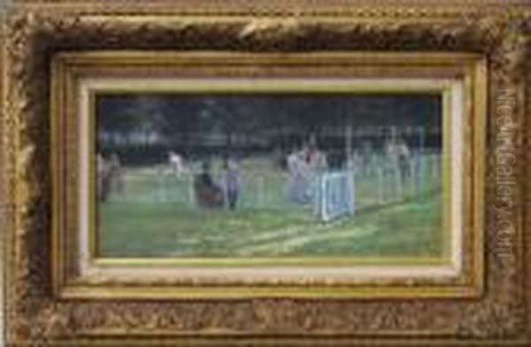 Tennis Party Oil Painting by John Lavery