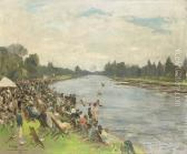 Maidenhead Regatta Oil Painting by John Lavery