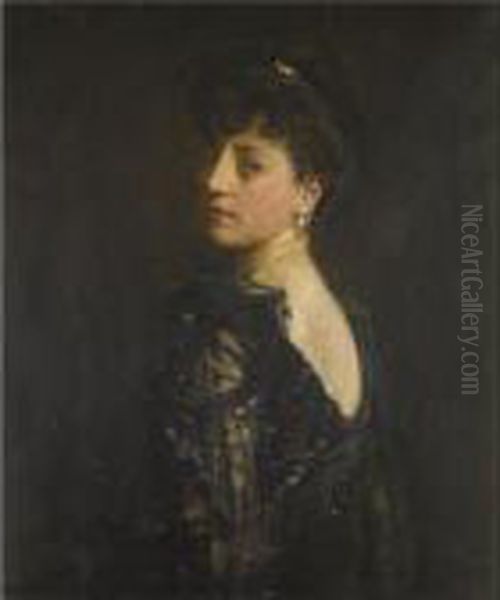 Portrait Of Lady Young Oil Painting by John Lavery