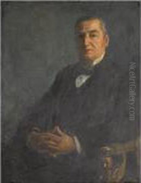 Portrait Of Sir Edward Denison Ross Oil Painting by John Lavery