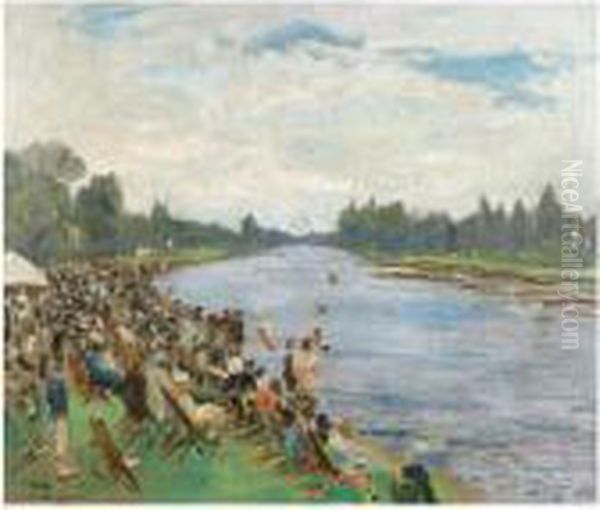 Maidenhead Regatta Oil Painting by John Lavery