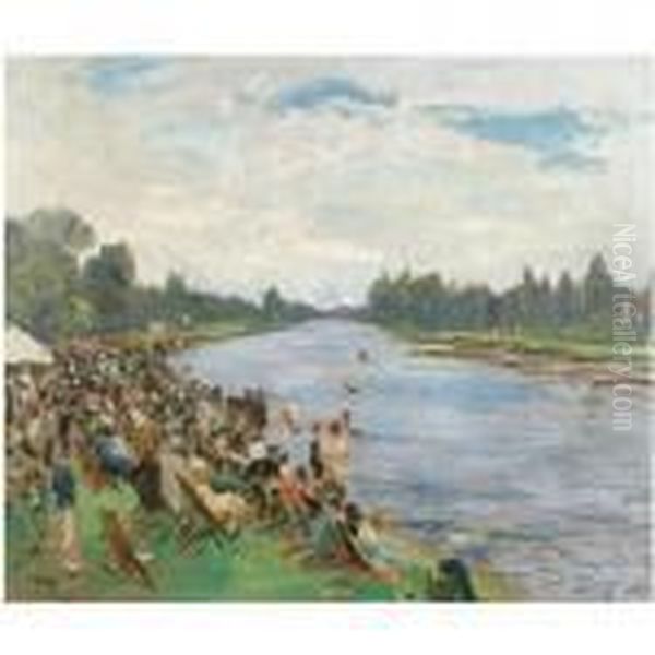 Maidenhead Regatta Oil Painting by John Lavery