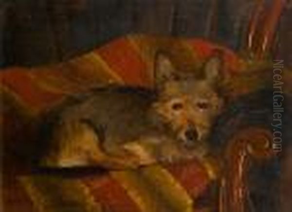 Dog On A Chair Oil Painting by John Lavery