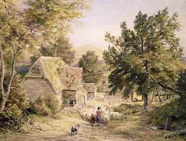 A Farmyard near Princes Risborough, 1845-6 Oil Painting by Samuel Palmer