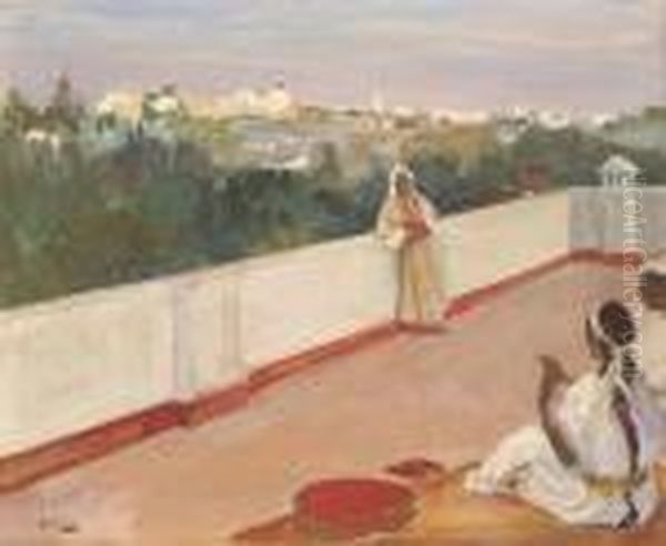 Evening On The House Top, Tangier Oil Painting by John Lavery