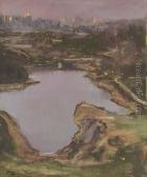 Central Park, Evening Oil Painting by John Lavery