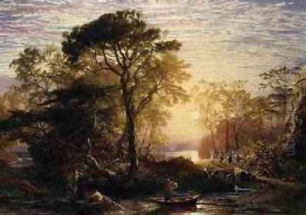 Sir Guyon with the Palmer Attending Oil Painting by Samuel Palmer