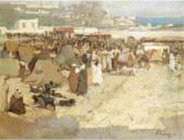 The Soko, Tangier Oil Painting by John Lavery