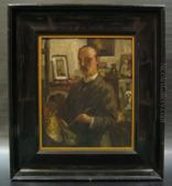 In My Studio Oil Painting by John Lavery