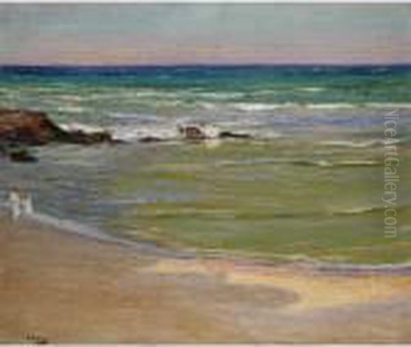 The Beach - Evening Oil Painting by John Lavery