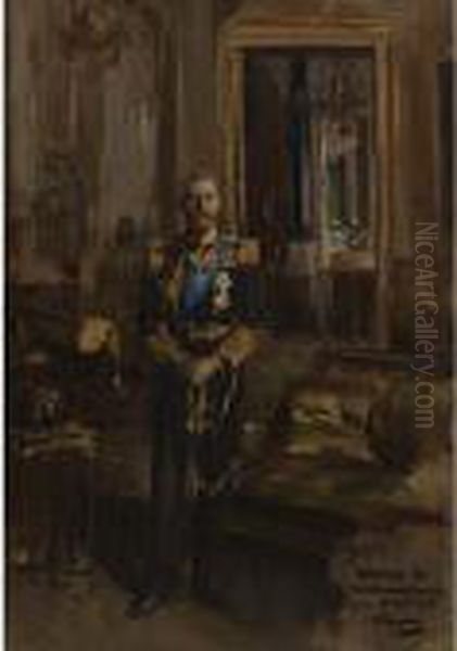 King George V Buckingham Palace Oil Painting by John Lavery