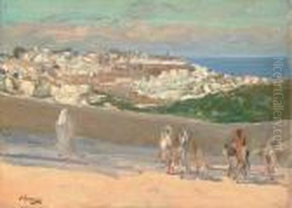 On The Fez Road, Tangiers Oil Painting by John Lavery