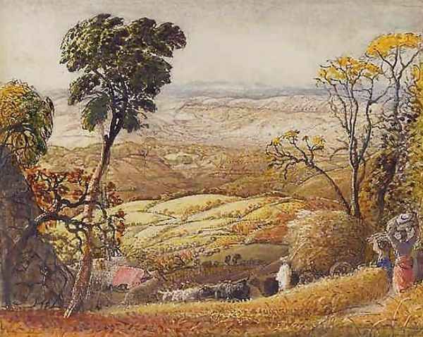 The golden valley Oil Painting by Samuel Palmer