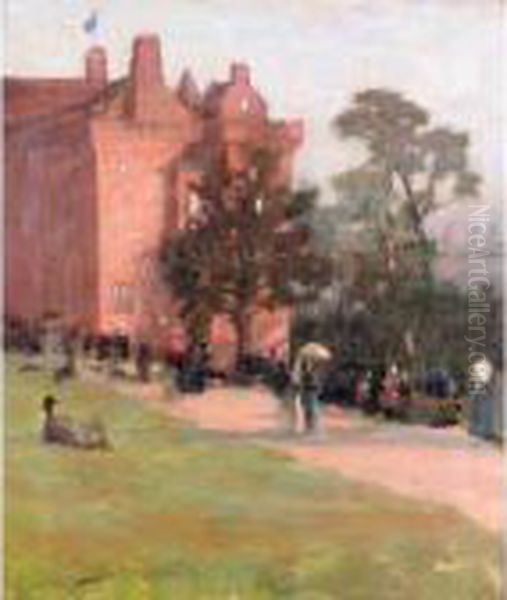 The Bishop's Castle At The Glasgow International Exhibition Oil Painting by John Lavery