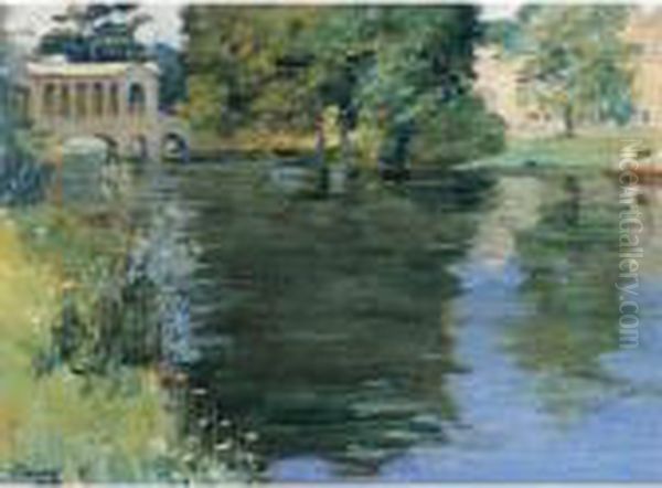 The Palladian Bridge, Wilton House Oil Painting by John Lavery