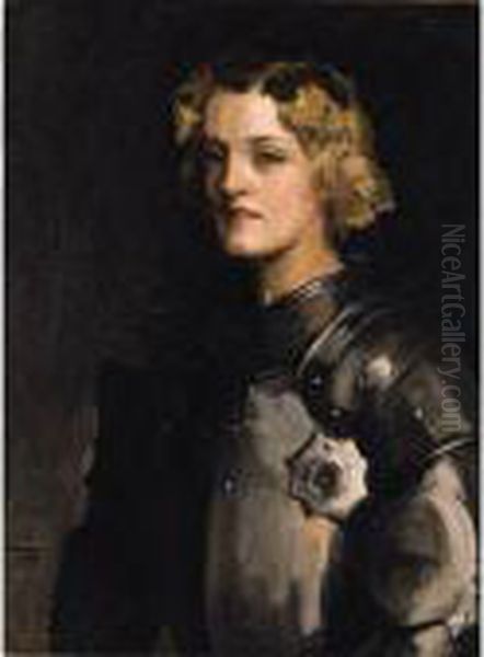 Portrait Of Pauline Chase As Joan Of Arc Oil Painting by John Lavery