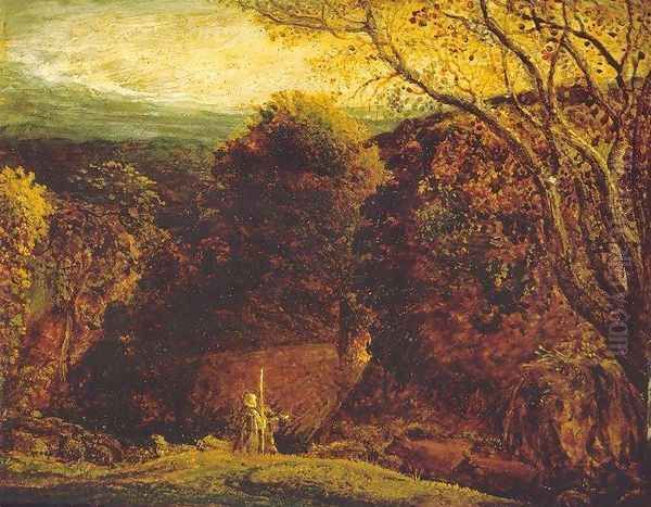 Landscape, Twilight Oil Painting by Samuel Palmer