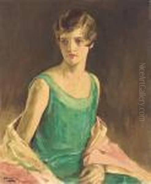 Portrait Of Miss Harriet Taft Hayward Oil Painting by John Lavery