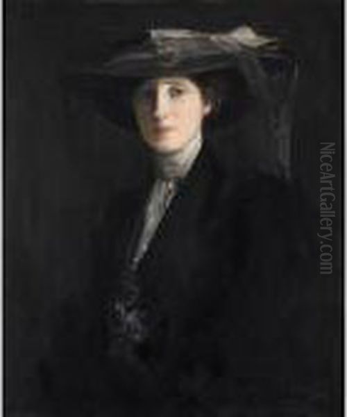 Portrait Of Madame Robert De Billy Oil Painting by John Lavery