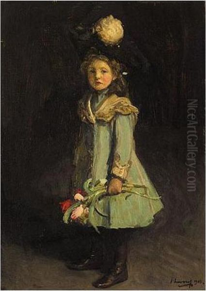 Portrait Of The Honorable Diana Janet Darling Oil Painting by John Lavery