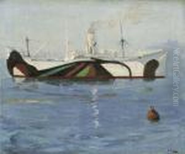 Dazzle, A Mystery Ship Oil Painting by John Lavery