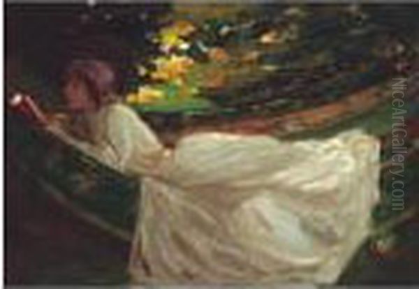 Summer (the Green Hammock) Oil Painting by John Lavery