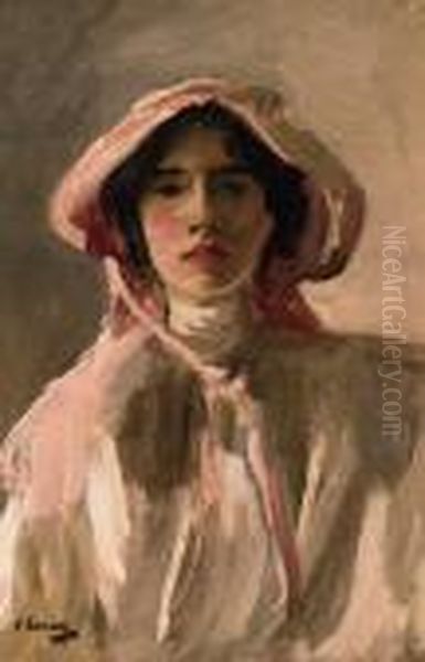 Portrait Of Eileen, The Artist's Daughter Oil Painting by John Lavery