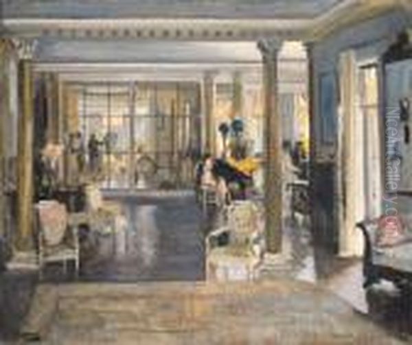 The Drawing Room, Falconwood Oil Painting by John Lavery