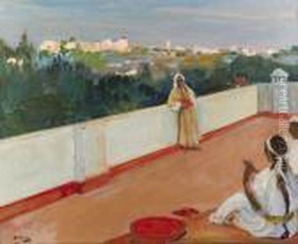 Evening On The House Top, Tangier Oil Painting by John Lavery