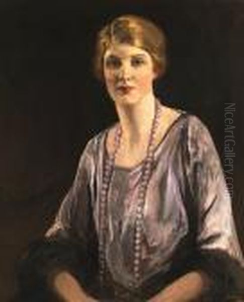 Portrait Of Miss Callery Oil Painting by John Lavery