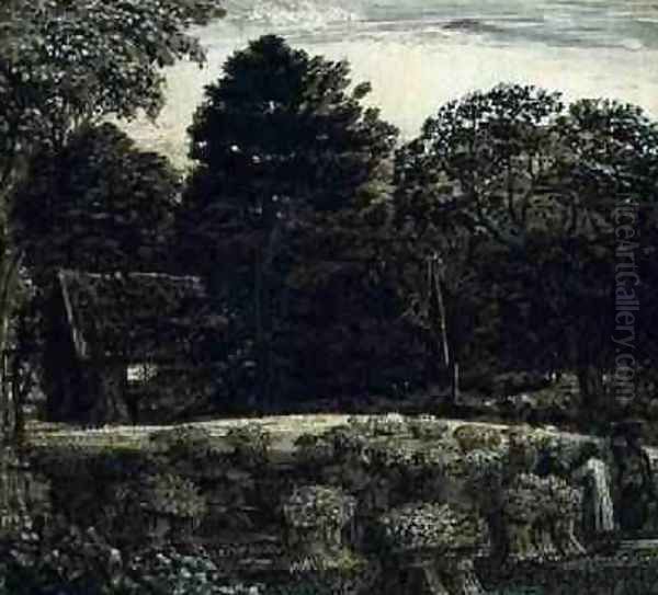 A Cornfield, Shoreham at Twilight Oil Painting by Samuel Palmer