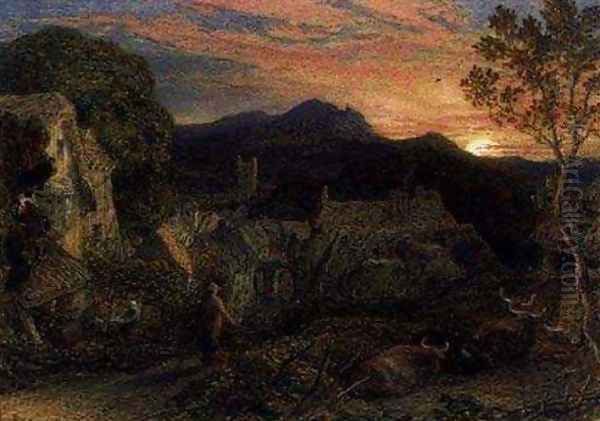 The Bellman Oil Painting by Samuel Palmer