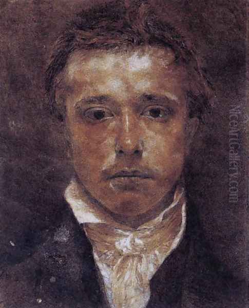 Self-Portrait c. 1825 Oil Painting by Samuel Palmer